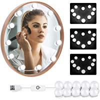 Espejos de Maquillaje con Luz LED para Tocador